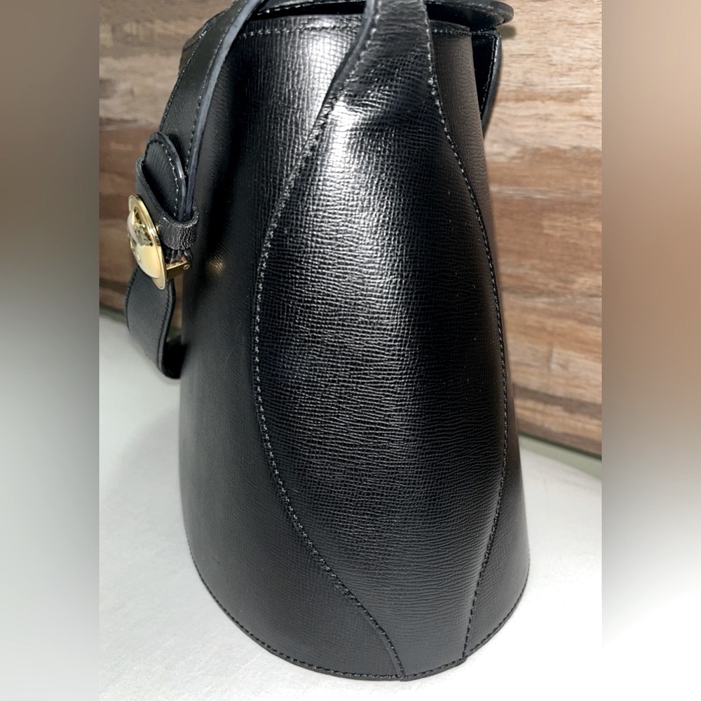 Christian Dior Gold Logo Accent Black Leather Handle Bag Dior Dusty - Picture 9 of 15